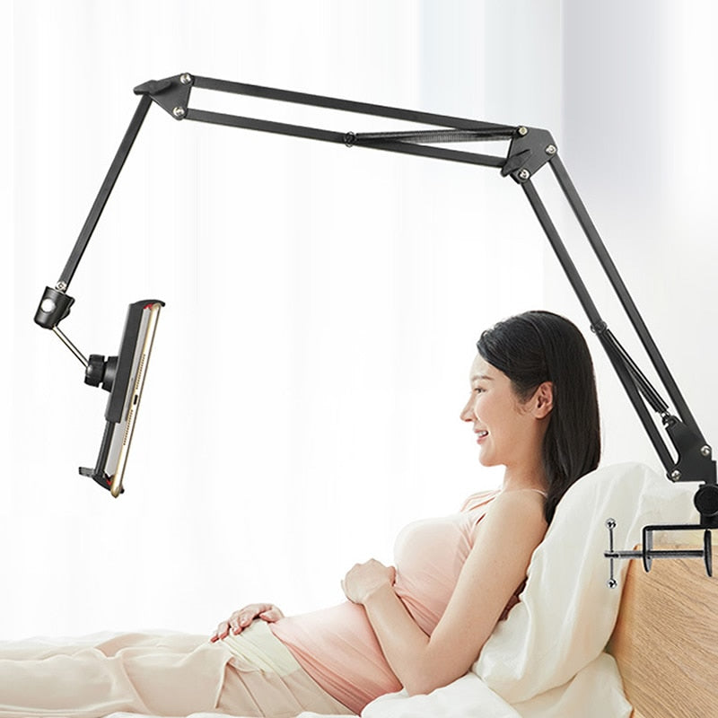 Stornfield | Long Arm Heavy-Duty Desk Mount Tablet Holder