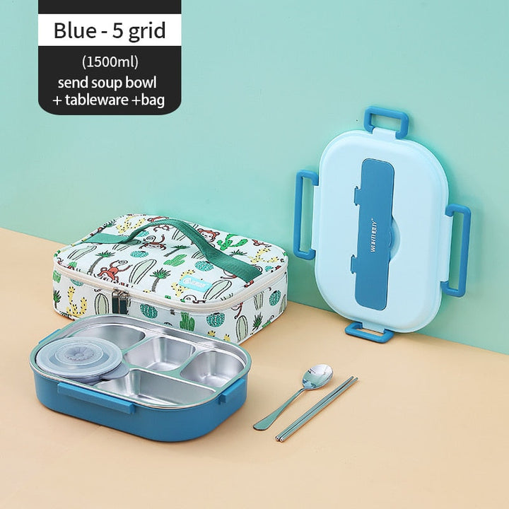 Stainless Steel Multi Compartment Kids Lunch Box | Stornfield