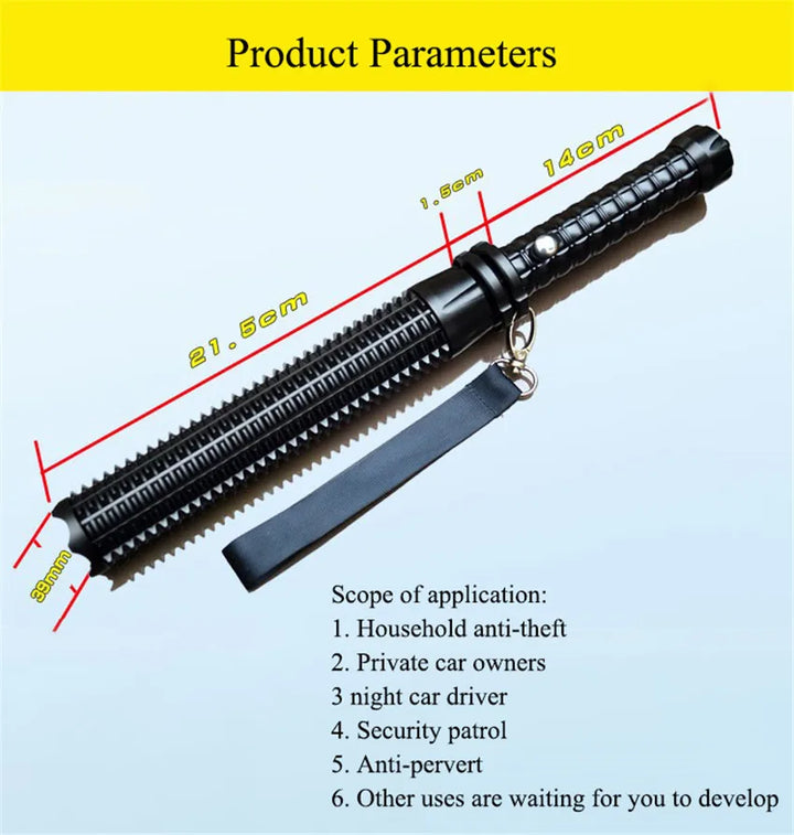 Tactical Rechargeable Flashlight Telescopic Self Defense Stick | Stornfield