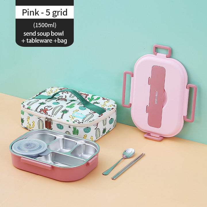 Stainless Steel Multi Compartment Kids Lunch Box | Stornfield