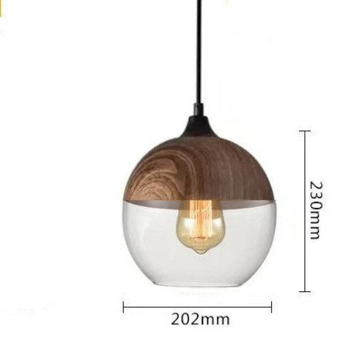 Stornfield | EternaGlow Glass and Wood Pendant Light | Elegant Design for Your Home