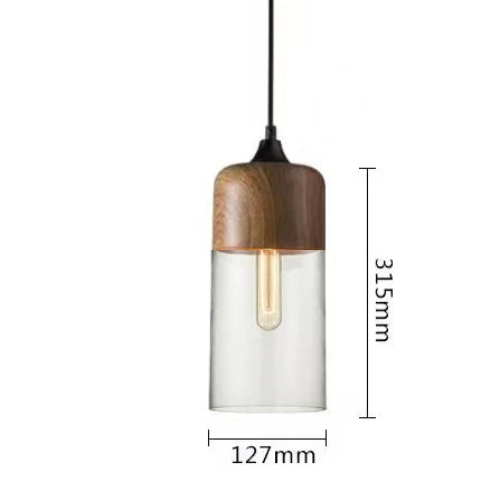 Stornfield | EternaGlow Glass and Wood Pendant Light | Elegant Design for Your Home
