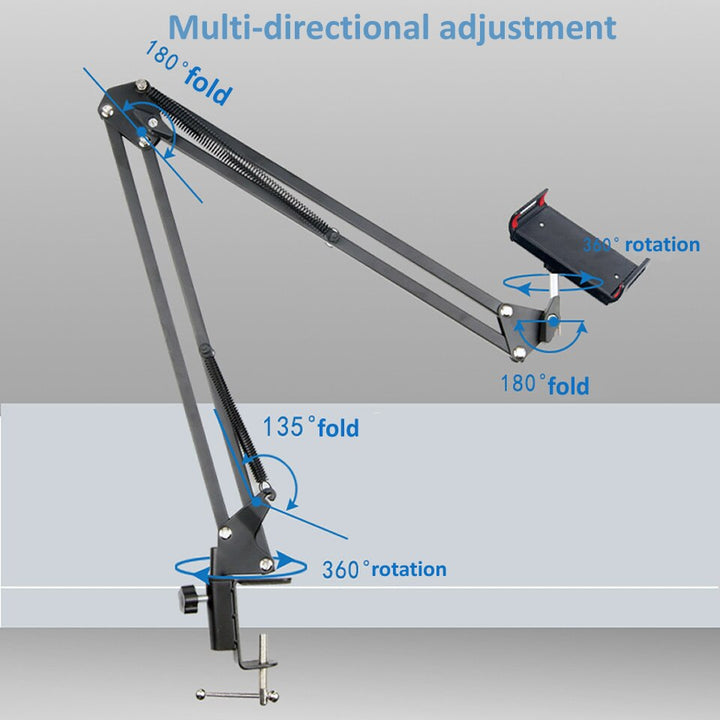 Stornfield | Long Arm Heavy-Duty Desk Mount Tablet Holder