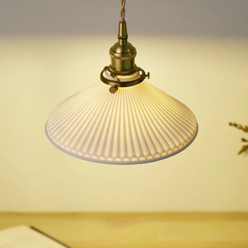 White Ceramic Pendant Lamp | Stornfield
