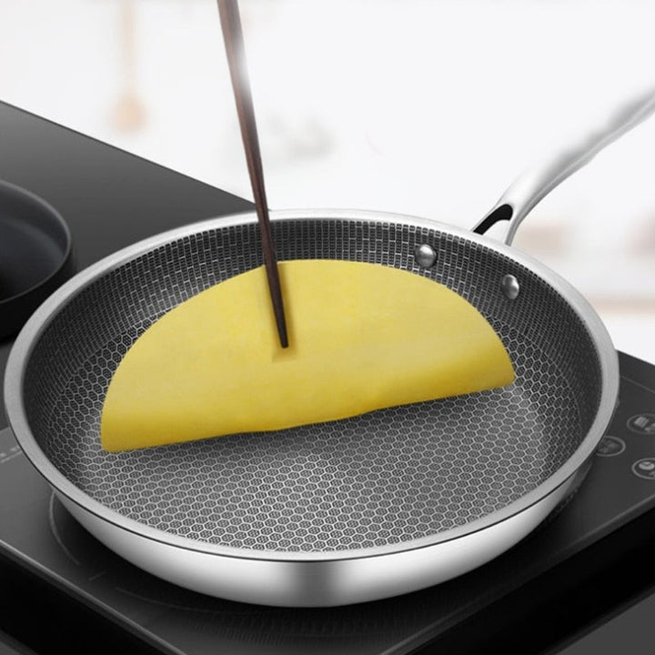 RoestvrijChef | Scratch-resistant Frying Pan with Honeycomb Structure | Stornfield