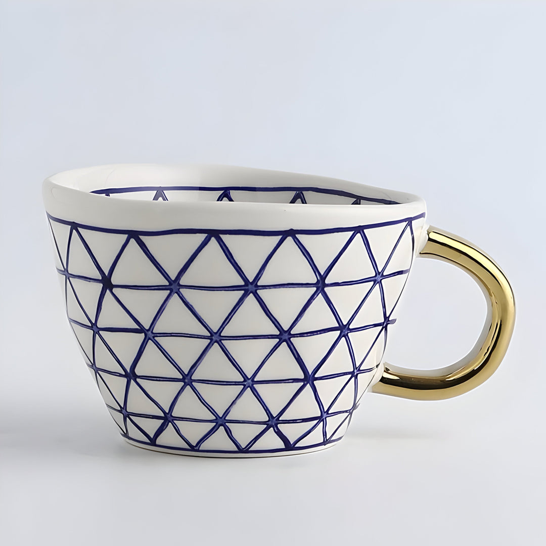 Ceramic mug with geometric design – Stylish and modern | Ideal for coffee or tea | Stornfield