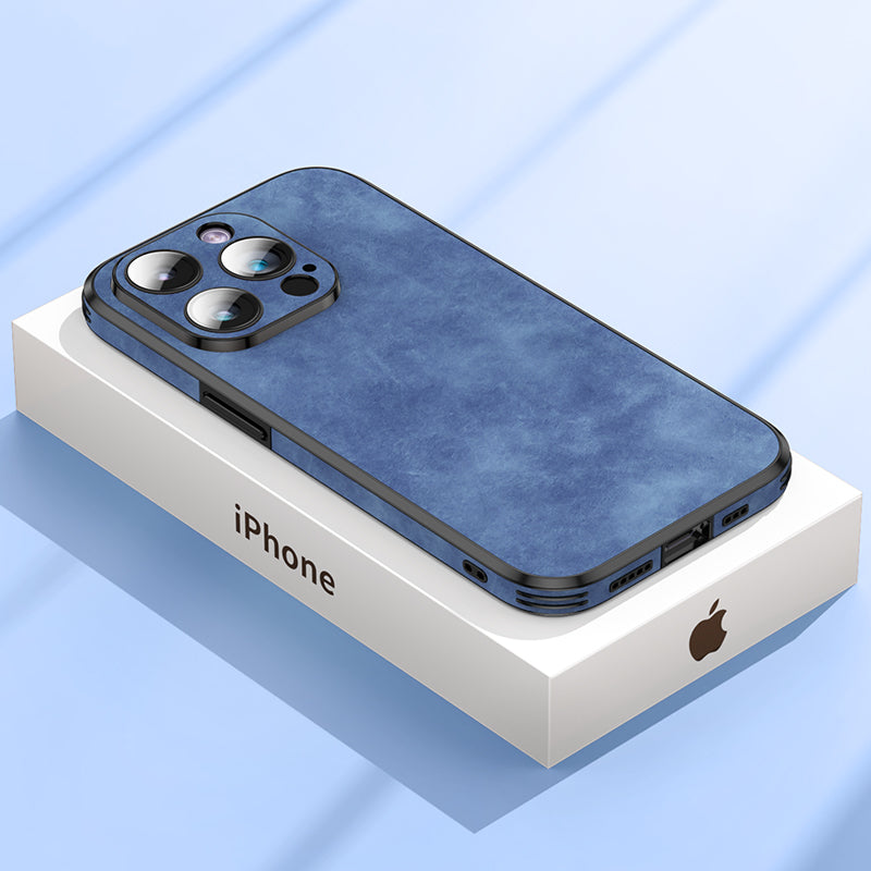 Stornfield | Premium Leather iPhone Case with Shockproof Camera Protection | MagSafe Case for Apple iPhone 15/14/13 Pro Max Plus | Protective Phone Cover