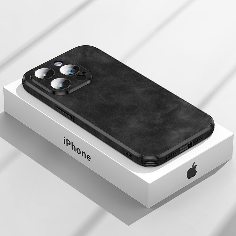 Stornfield | Premium Leather iPhone Case with Shockproof Camera Protection | MagSafe Case for Apple iPhone 15/14/13 Pro Max Plus | Protective Phone Cover