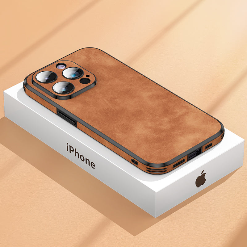 Stornfield | Premium Leather iPhone Case with Shockproof Camera Protection | MagSafe Case for Apple iPhone 15/14/13 Pro Max Plus | Protective Phone Cover