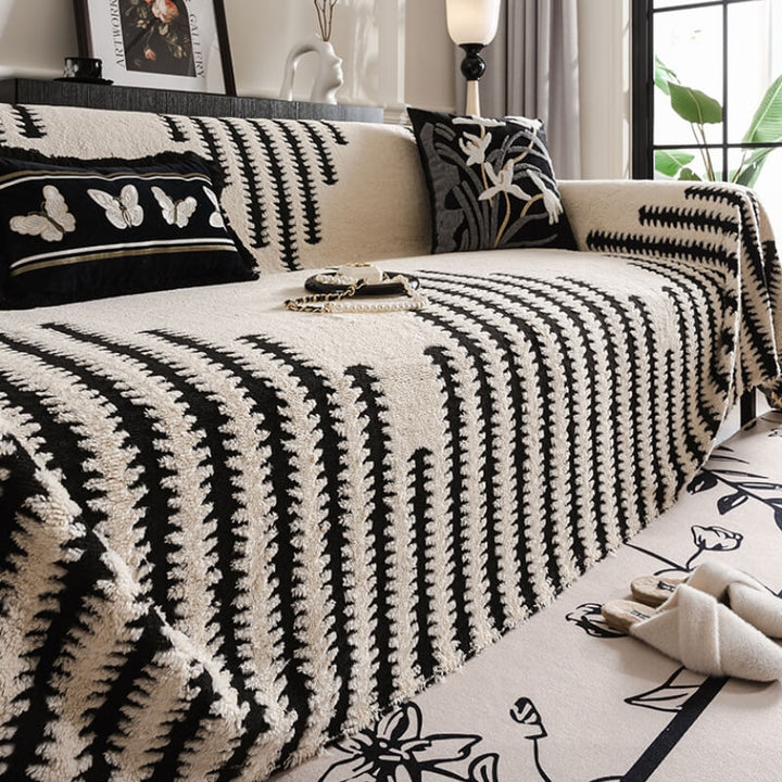 Homely Plush Sofa Cozy Anti-scratch Full Coverage Couch Cover | Stornfield