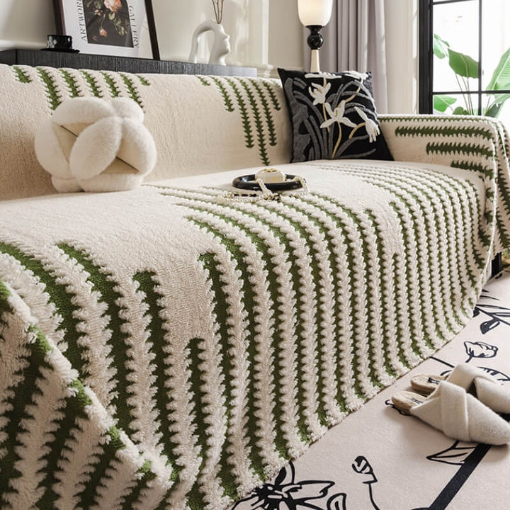 Homely Plush Sofa Cozy Anti-scratch Full Coverage Couch Cover | Stornfield