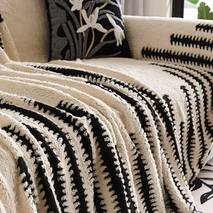 Homely Plush Sofa Cozy Anti-scratch Full Coverage Couch Cover | Stornfield