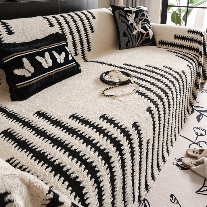Homely Plush Sofa Cozy Anti-scratch Full Coverage Couch Cover | Stornfield