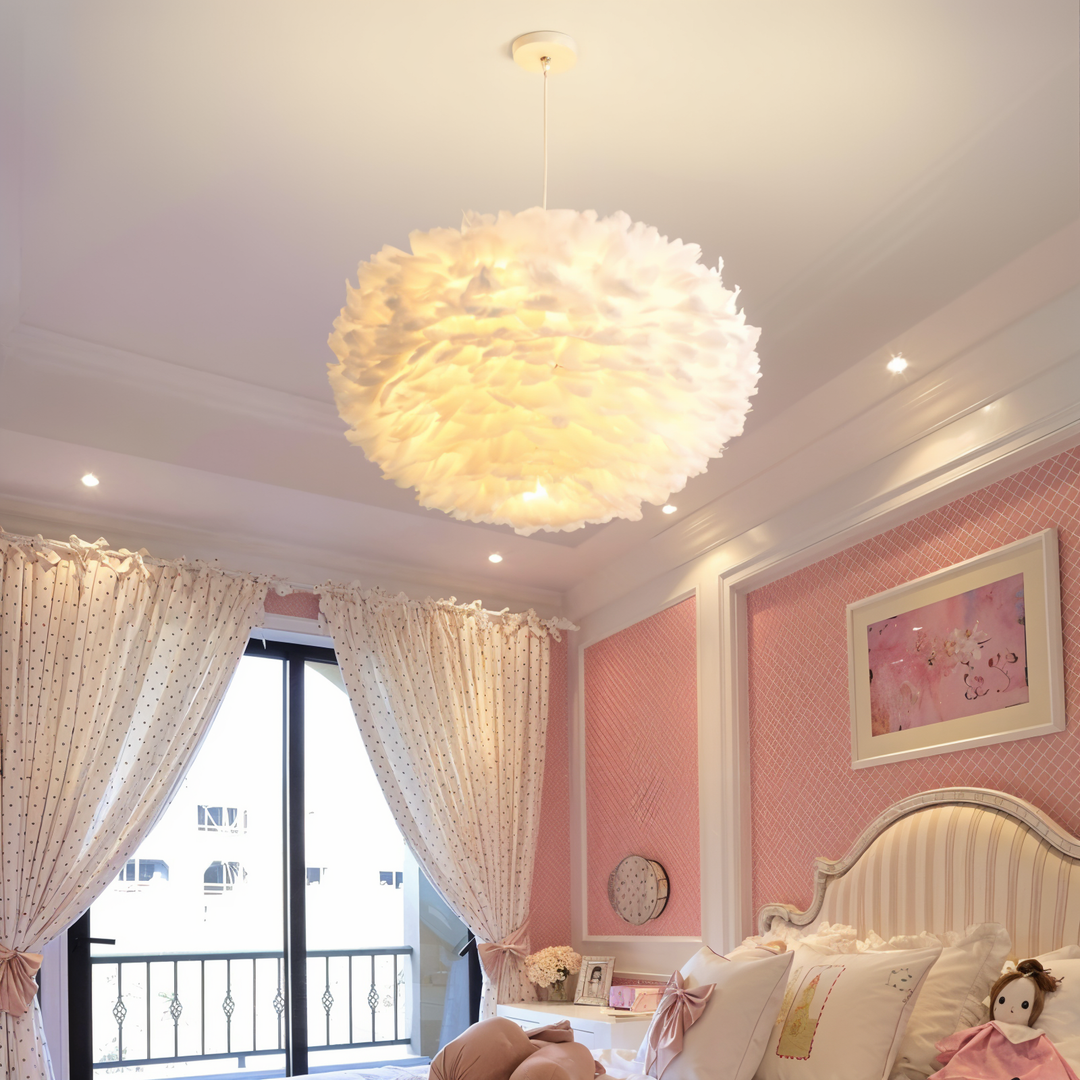 Stornfield | Dreamcatcher Feather Chandelier - Handmade, adjustable pendant light