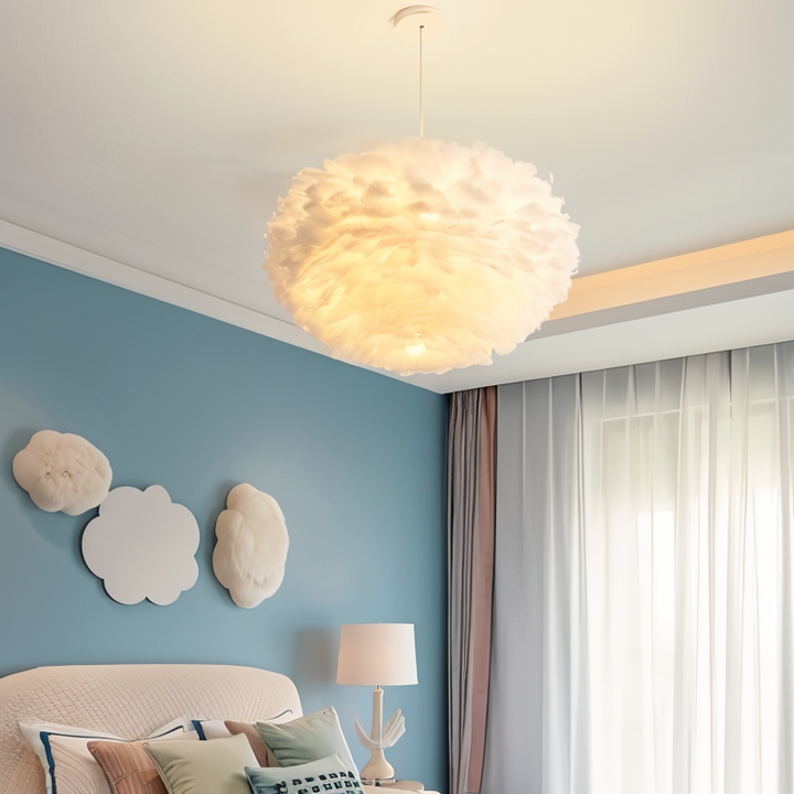 Stornfield | Dreamcatcher Feather Chandelier - Handmade, adjustable pendant light