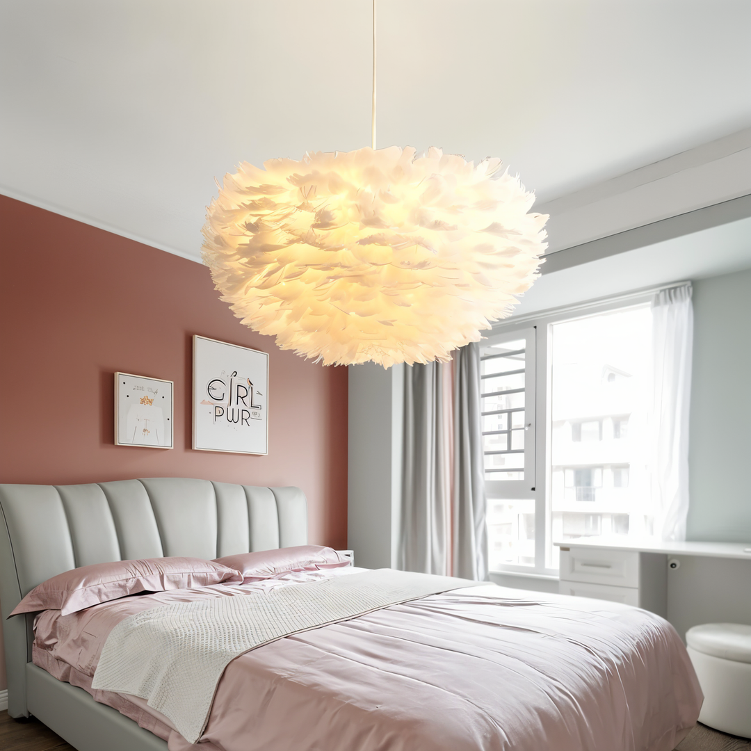 Stornfield | Dreamcatcher Feather Chandelier - Handmade, adjustable pendant light