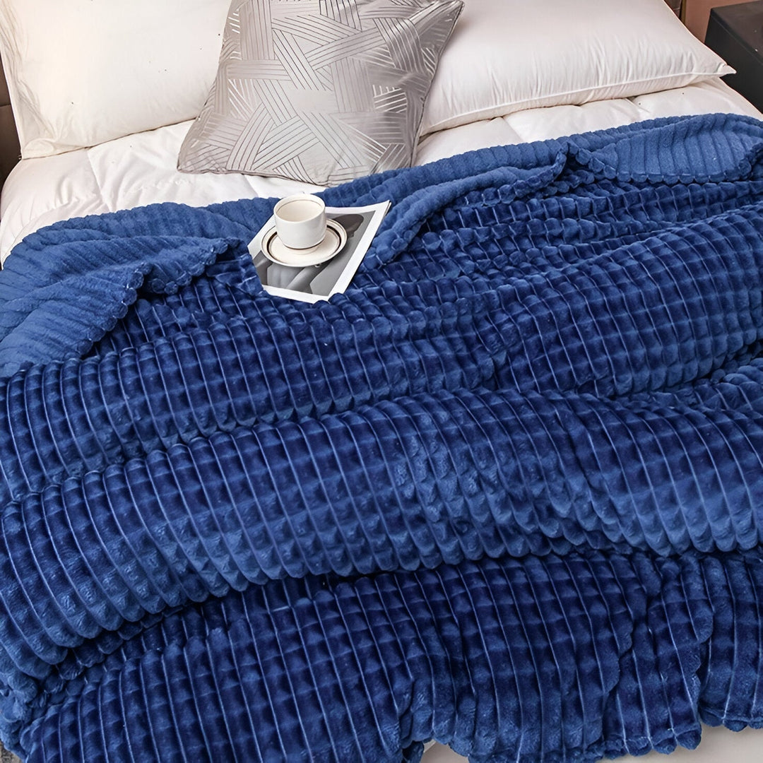 Stornfield | EliteWave Plaid - Ultra-soft Coral Structured Fleece Throw