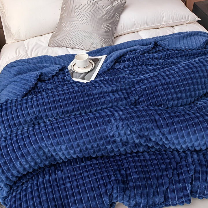 Stornfield | EliteWave Plaid - Ultra-soft Coral Structured Fleece Throw