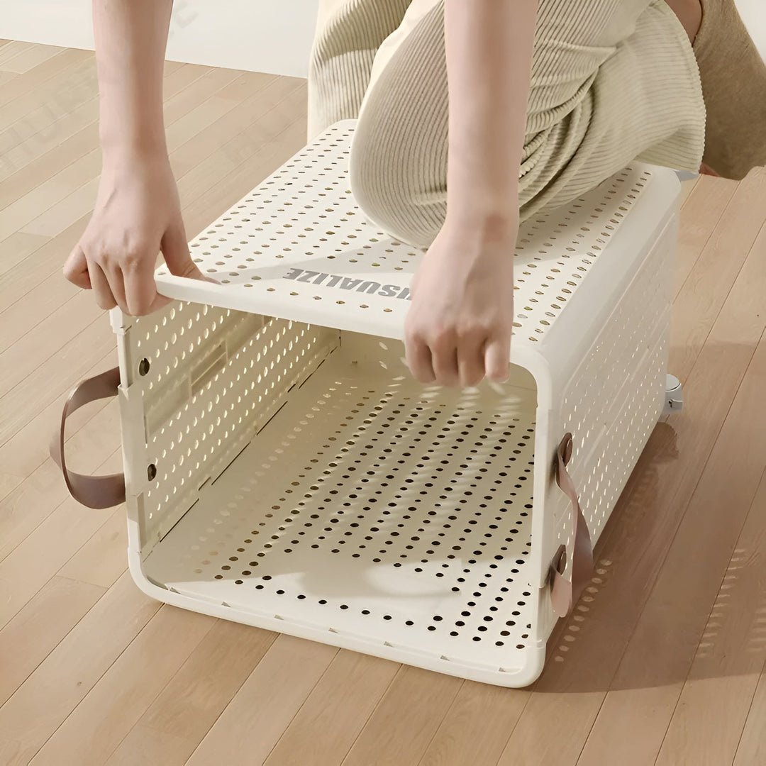Laundry Basket with Wheels - FoldaStornfielde and Space-Saving | Practical for Household & Laundry Room | Stornfield