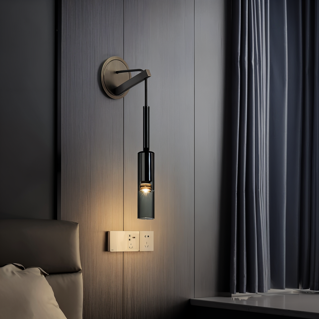 Minimalist Wall Lamp with Smoke Glass – Orvane | Stornfield