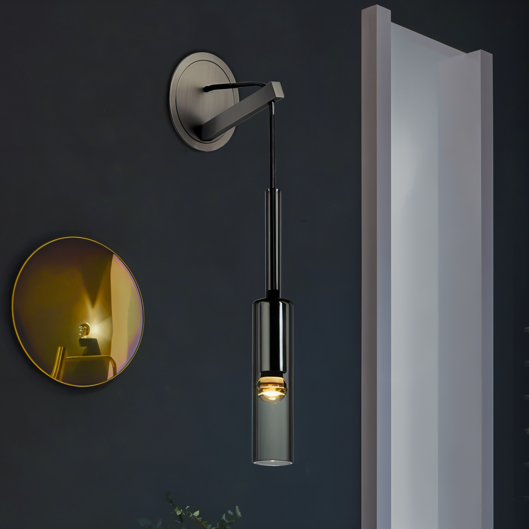 Minimalist Wall Lamp with Smoke Glass – Orvane | Stornfield
