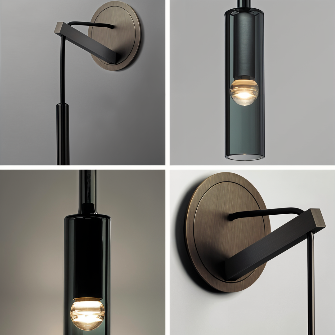 Minimalist Wall Lamp with Smoke Glass – Orvane | Stornfield