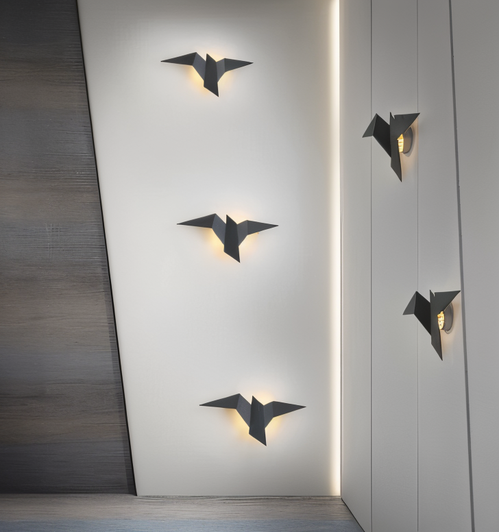 Stornfield | OriTori Wall Sconce - Geometric Origami Bird Wall Lamp - Japanese Style Wall Light Design