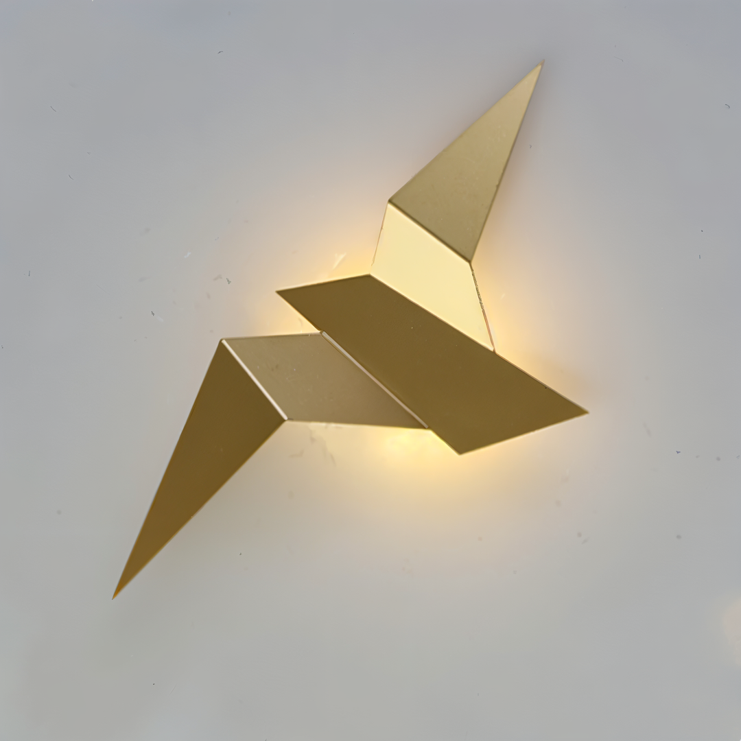 Stornfield | OriTori Wall Sconce - Geometric Origami Bird Wall Lamp - Japanese Style Wall Light Design
