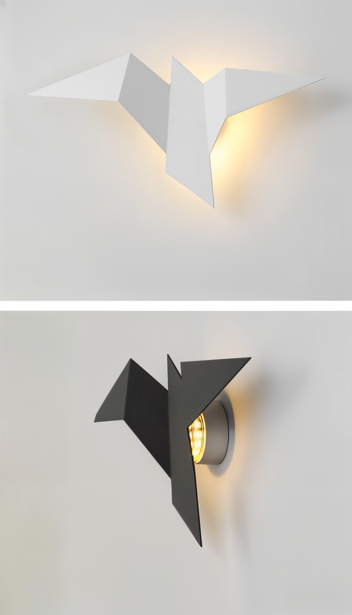 Stornfield | OriTori Wall Sconce - Geometric Origami Bird Wall Lamp - Japanese Style Wall Light Design