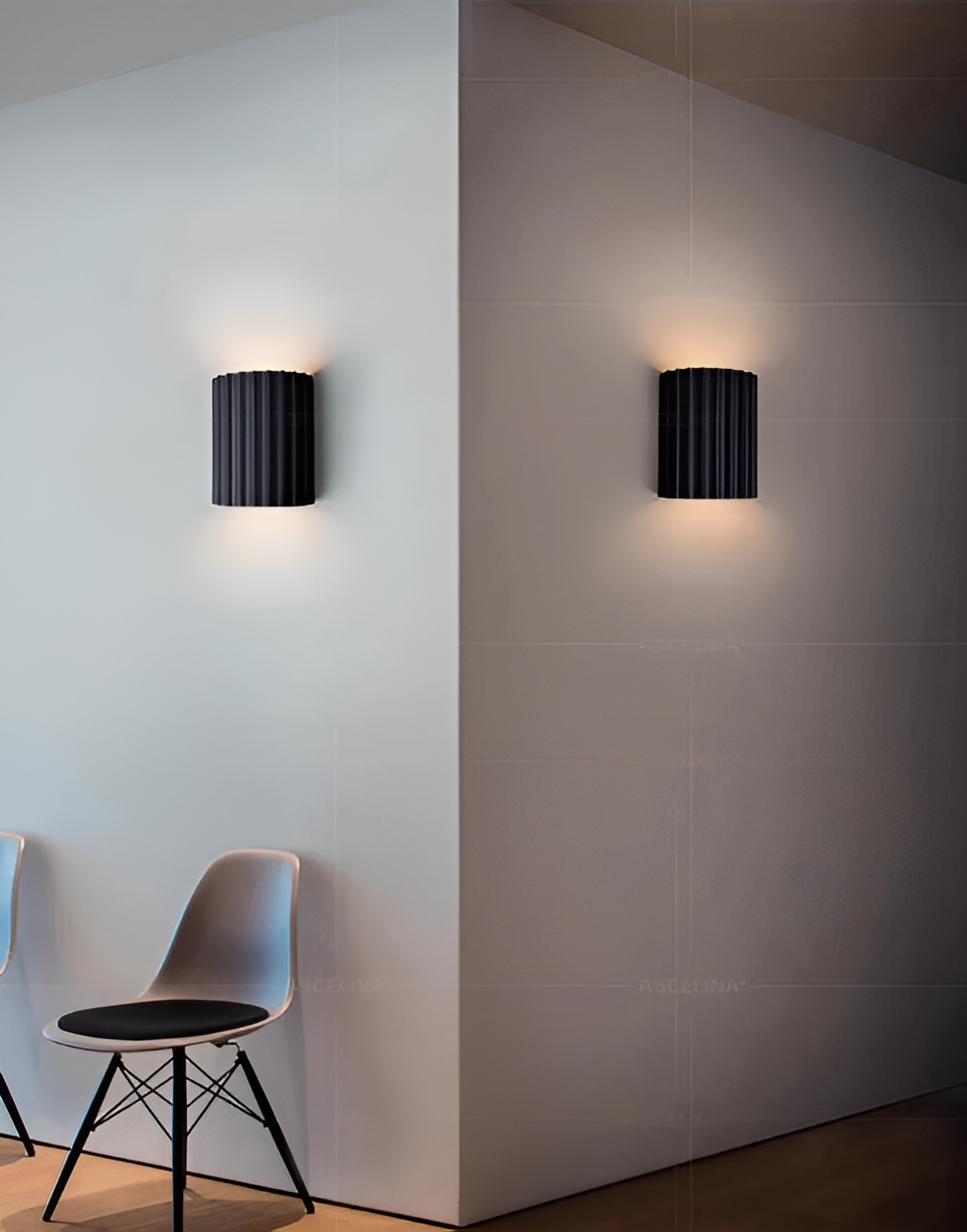 Stornfield | Striped Resin LED Wall Sconce for a Modern Nordic Ambiance