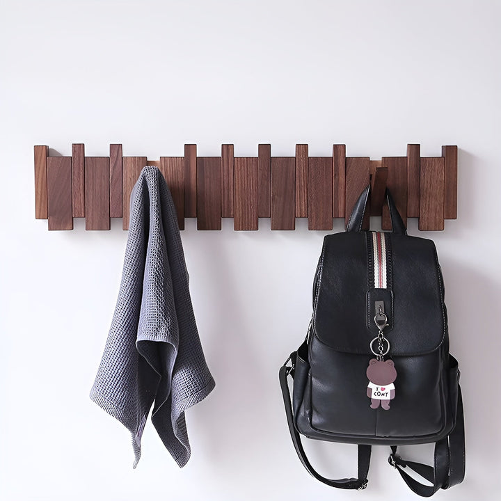 Stornfield | RetroHooks - Wooden Piano Wall Shelf with Magnetic Hooks