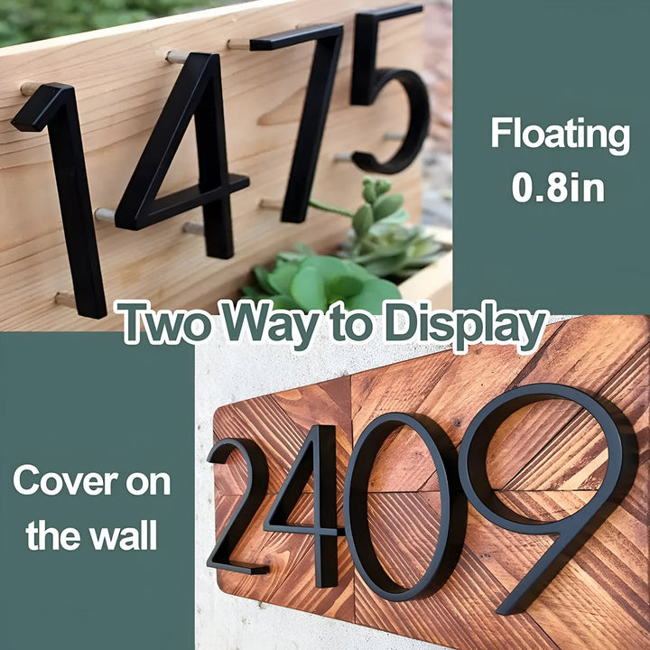 Stornfield | Full Black House Number - Modern House Number - House Number Sign