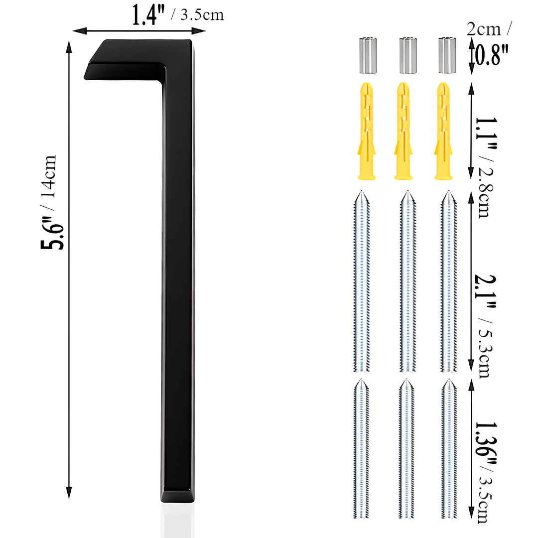 Stornfield | Full Black House Number - Modern House Number - House Number Sign