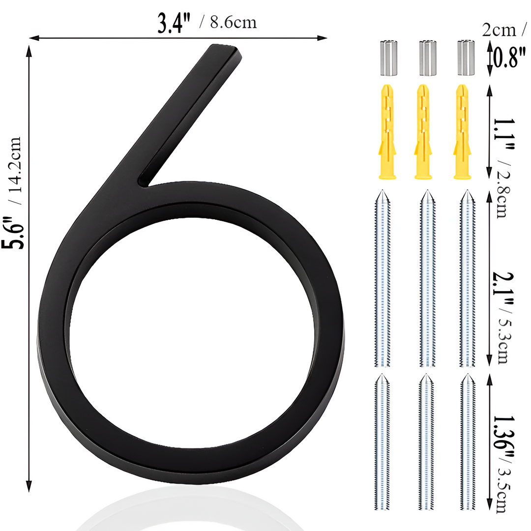 Stornfield | Full Black House Number - Modern House Number - House Number Sign