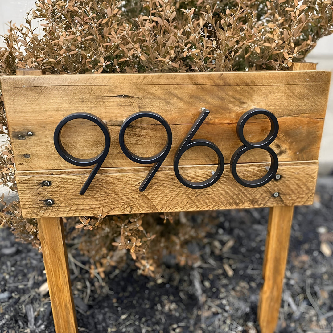 Stornfield | Full Black House Number - Modern House Number - House Number Sign