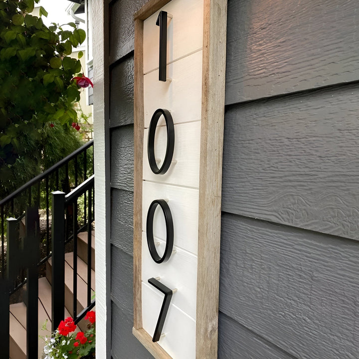 Stornfield | Full Black House Number - Modern House Number - House Number Sign