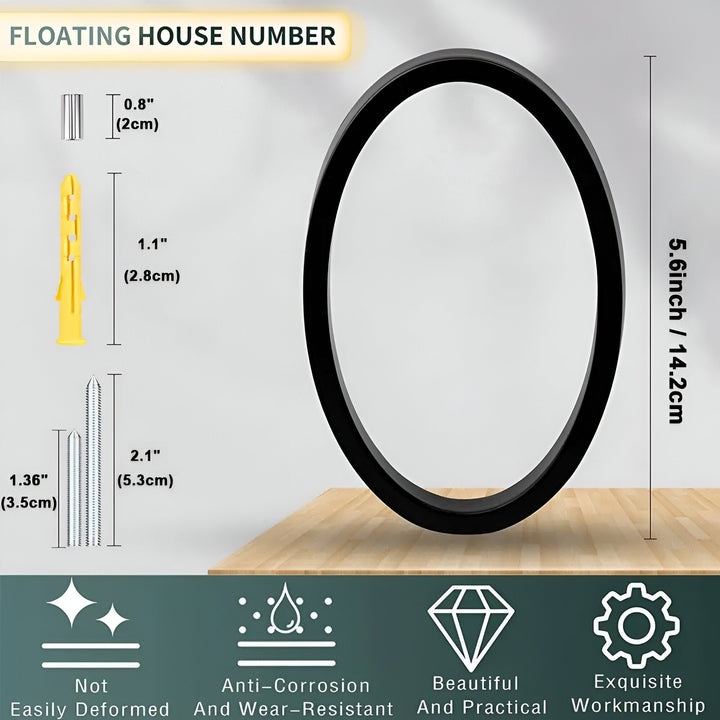 Stornfield | Full Black House Number - Modern House Number - House Number Sign