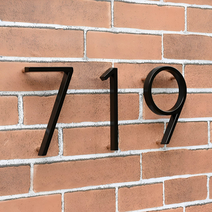 Stornfield | Full Black House Number - Modern House Number - House Number Sign