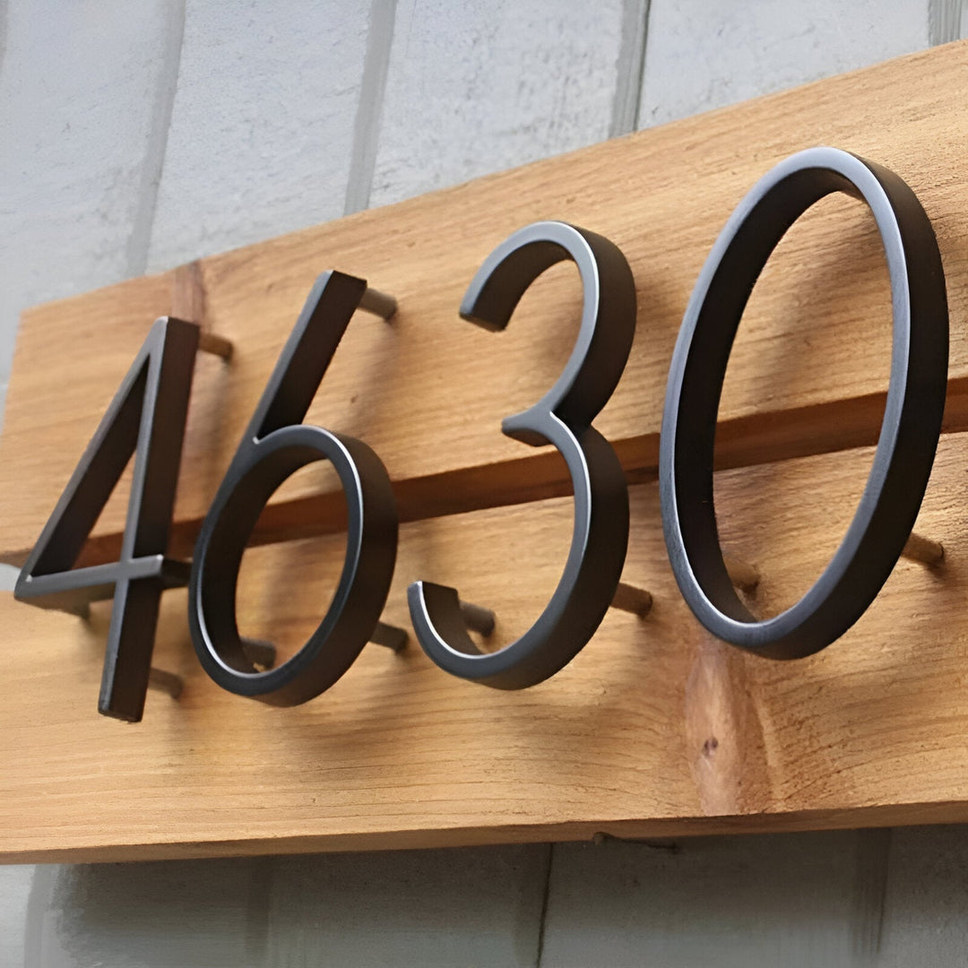 Stornfield | Full Black House Number - Modern House Number - House Number Sign