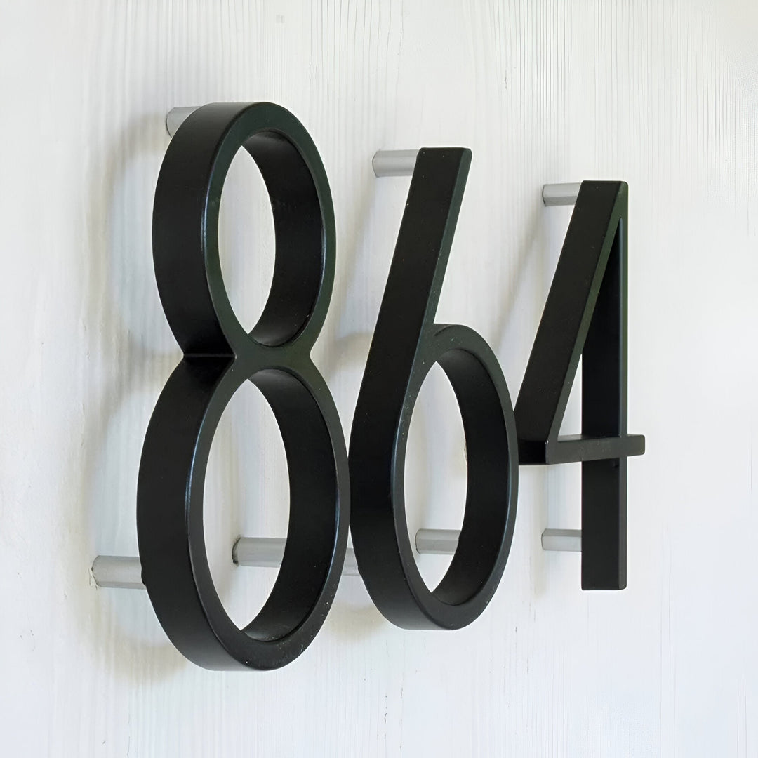 Stornfield | Full Black House Number - Modern House Number - House Number Sign