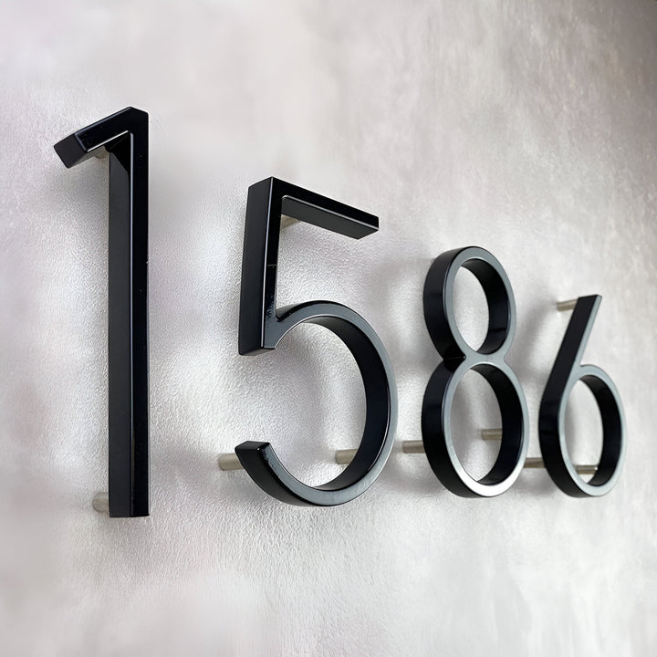 Stornfield | Full Black House Number - Modern House Number - House Number Sign
