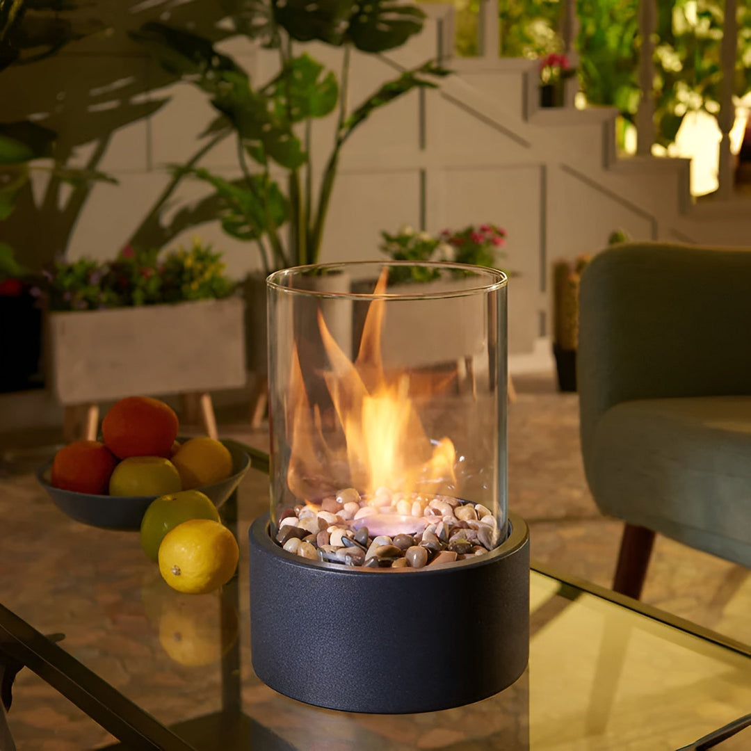 Stornfield | Stylish Black Metal Tabletop Fire Pit