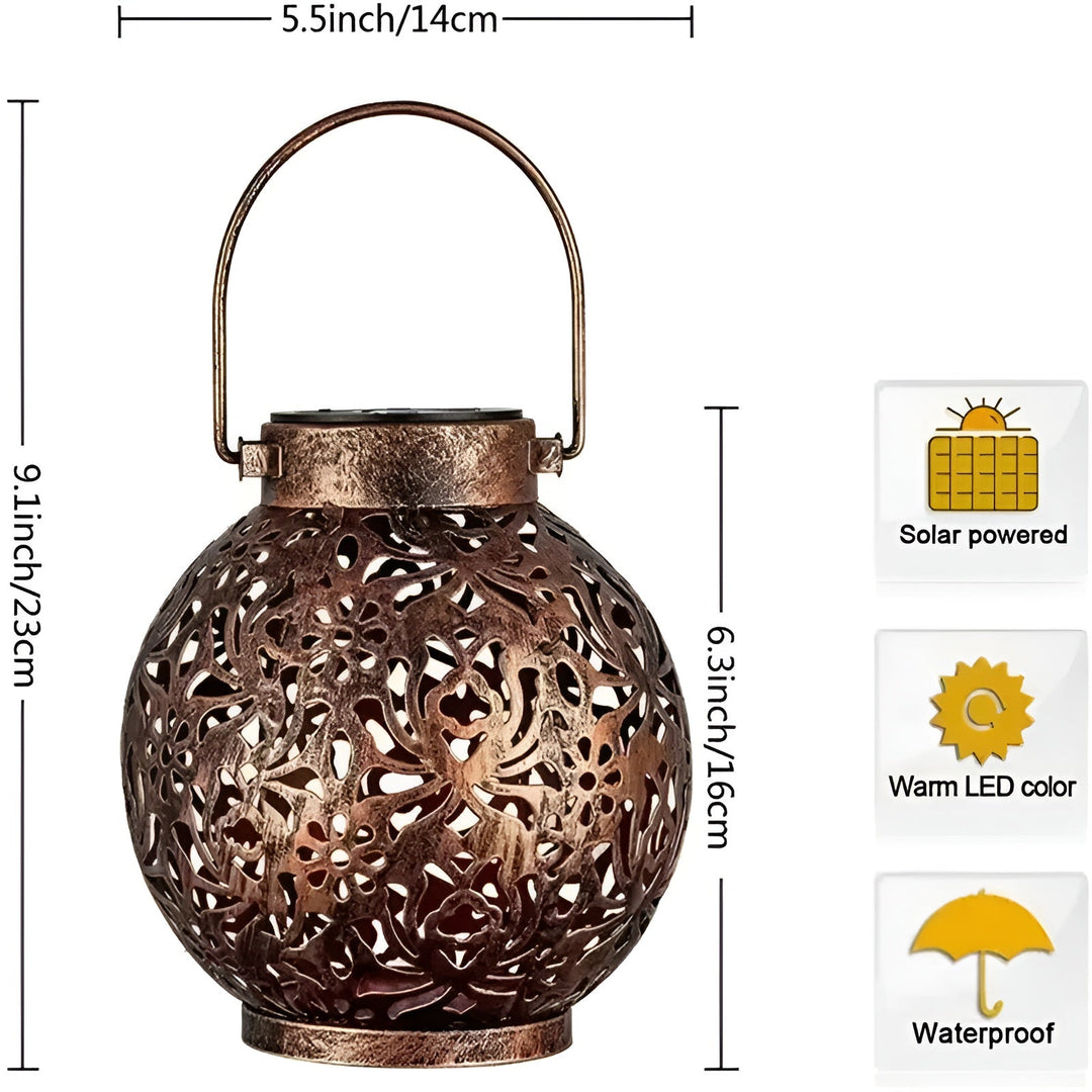 Stornfield | SolarGlow - Vintage Solar-Powered Outdoor Lamp - Waterproof Outdoor Lamp