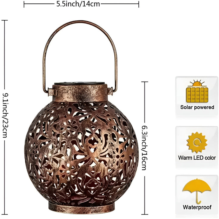 Stornfield | SolarGlow - Vintage Solar-Powered Outdoor Lamp - Waterproof Outdoor Lamp