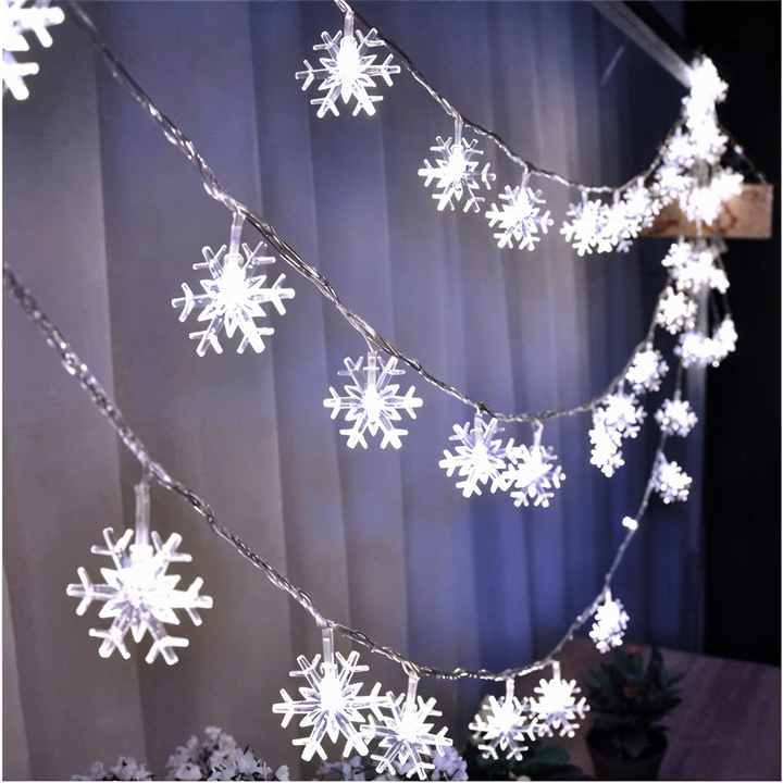 Stornfield | Guirlandes lumineuses scintillantes - Boule décorative, Fleur, Étoile, Flocon de neige Guirlande LED