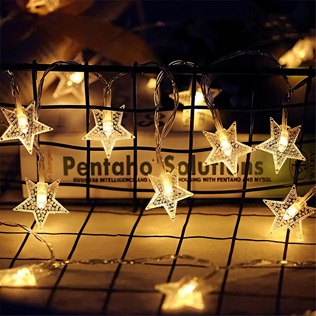 Stornfield | Guirlandes lumineuses scintillantes - Boule décorative, Fleur, Étoile, Flocon de neige Guirlande LED