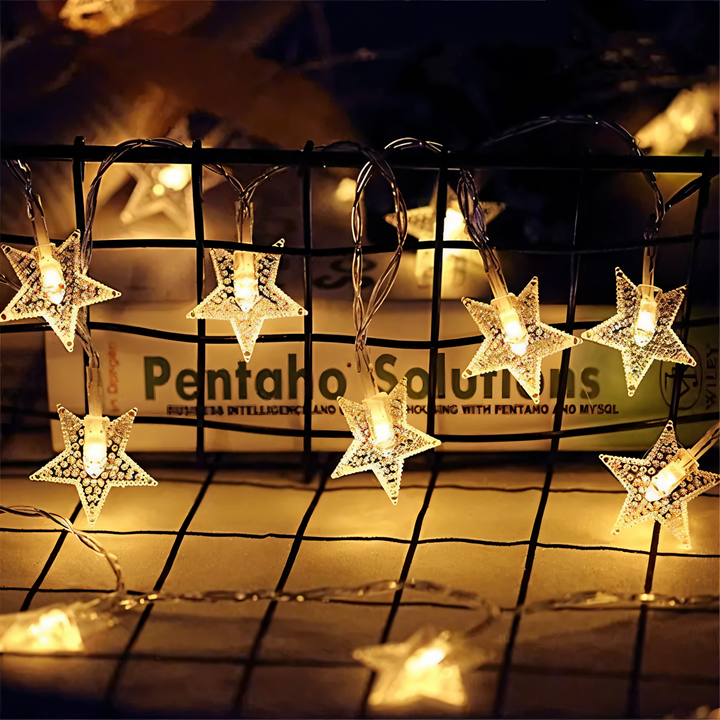 Stornfield | Guirlandes lumineuses scintillantes - Boule décorative, Fleur, Étoile, Flocon de neige Guirlande LED