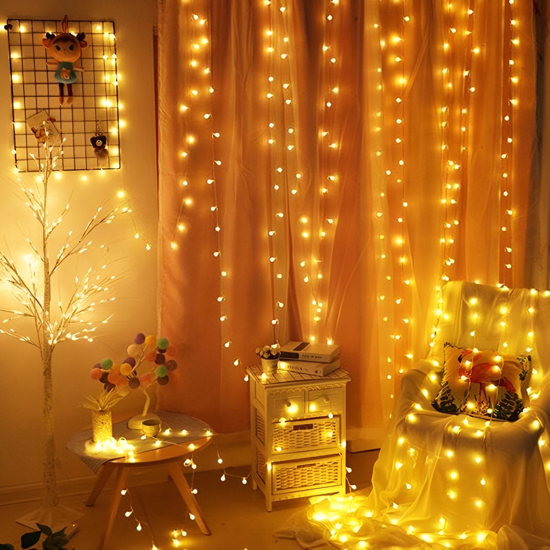 Stornfield | Guirlandes lumineuses scintillantes - Boule décorative, Fleur, Étoile, Flocon de neige Guirlande LED