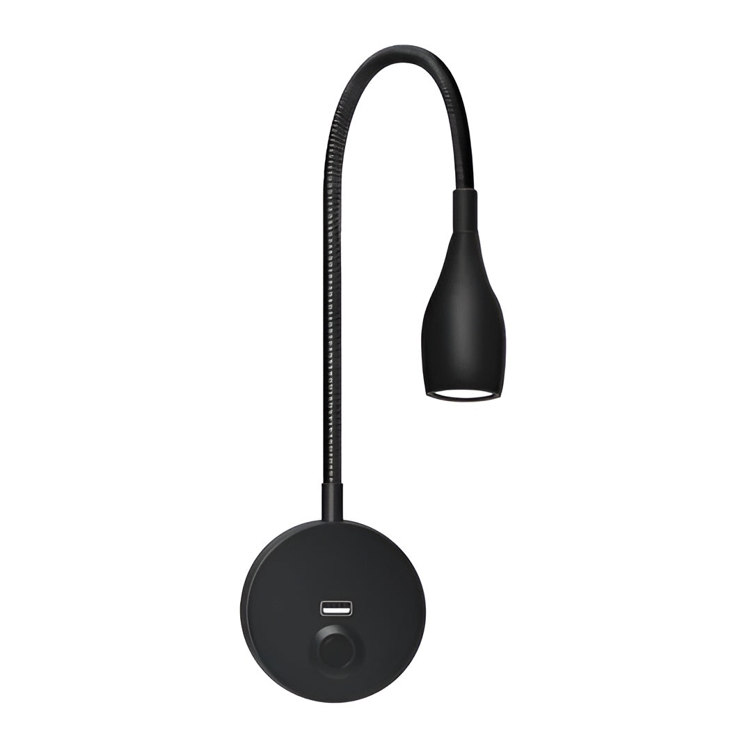Stornfield | TouchGlow - 2-in-1 Gooseneck Wall Light with USB Charger for Cozy Reading Evenings