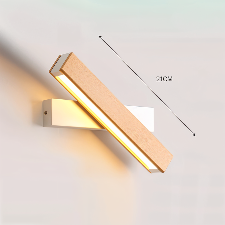 Stornfield | TwistLED Wall Lamp - 360° Rotatable Rectangular Wooden LED Wall Lamp